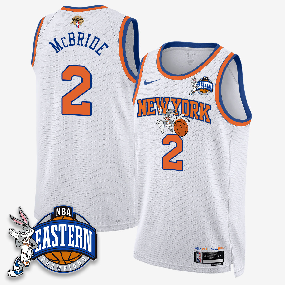 New York Knicks 2026 NBA Finals x Bunny Vapor Jersey - Stitched