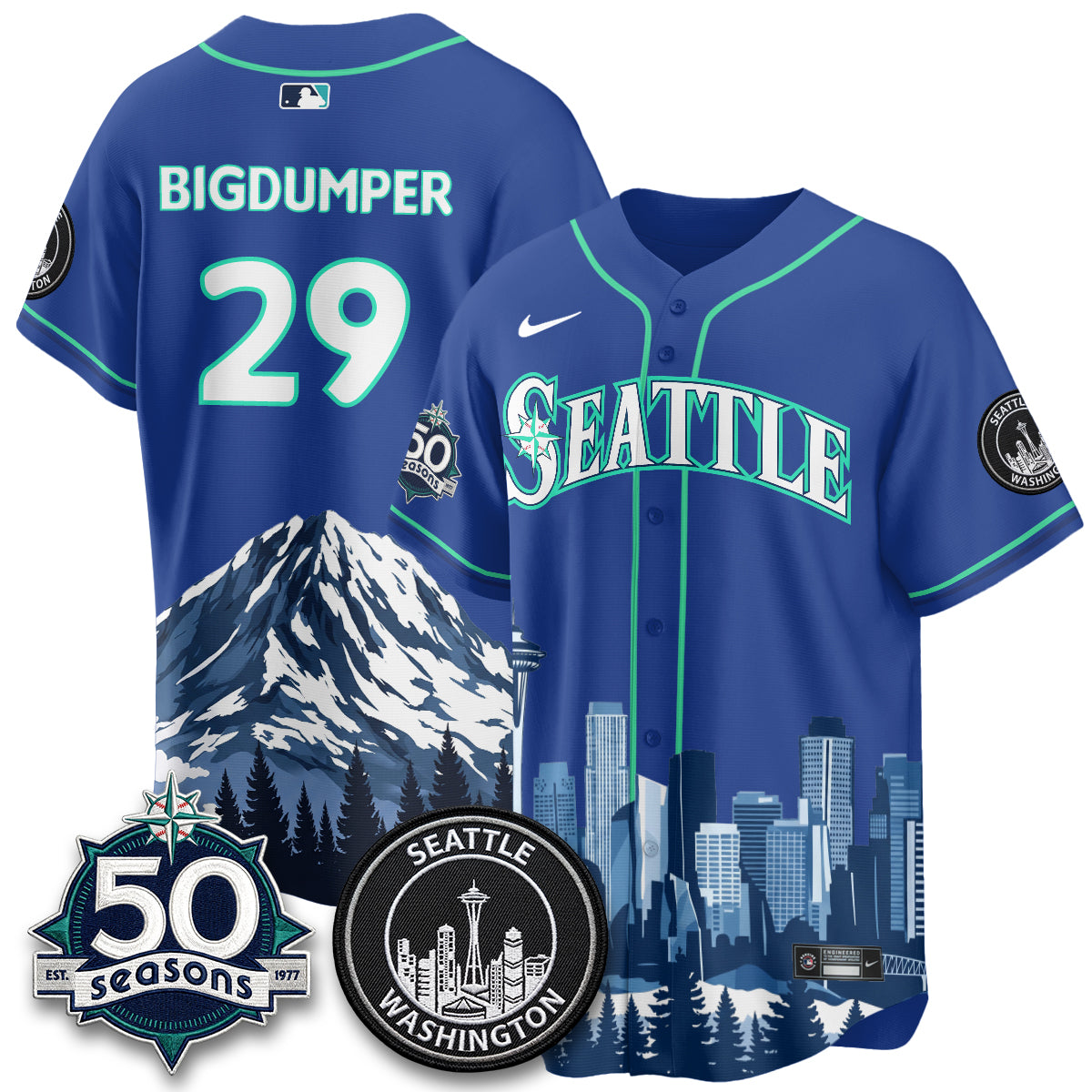 Seattle Mariners City Edition Vapor Jersey - Printed