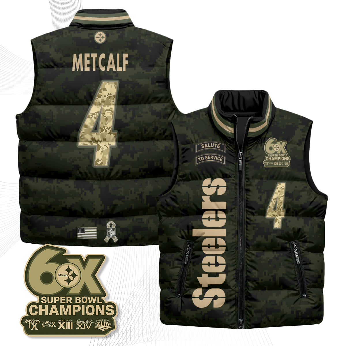 PIT 2026 Salute to Service Puffer Vest - Printed