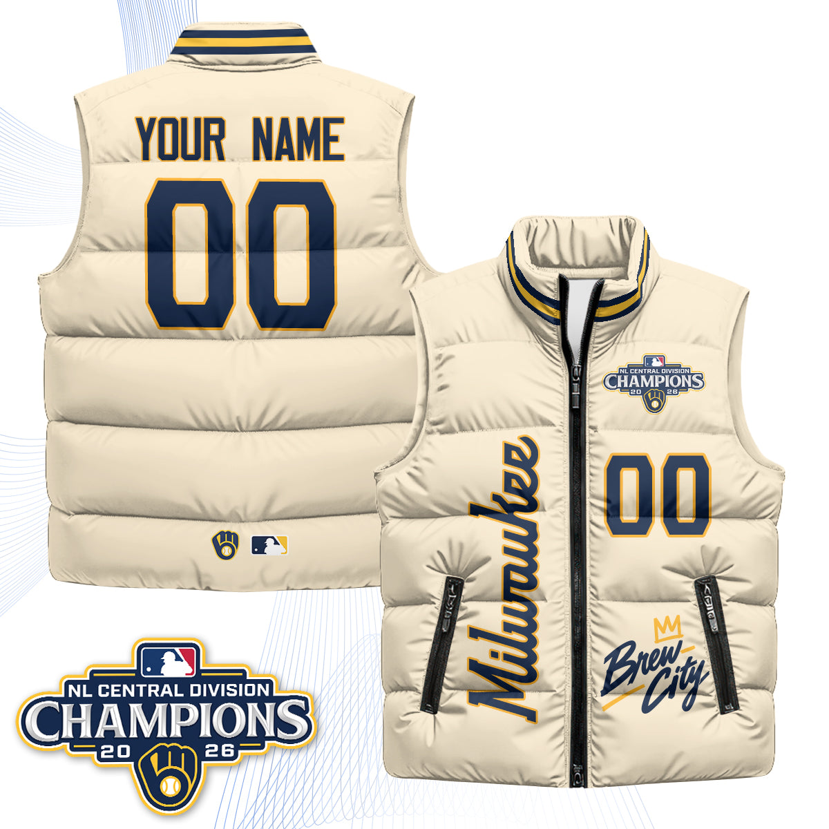 MIL "Brew City" Custom Puffer Vest V2 - Printed