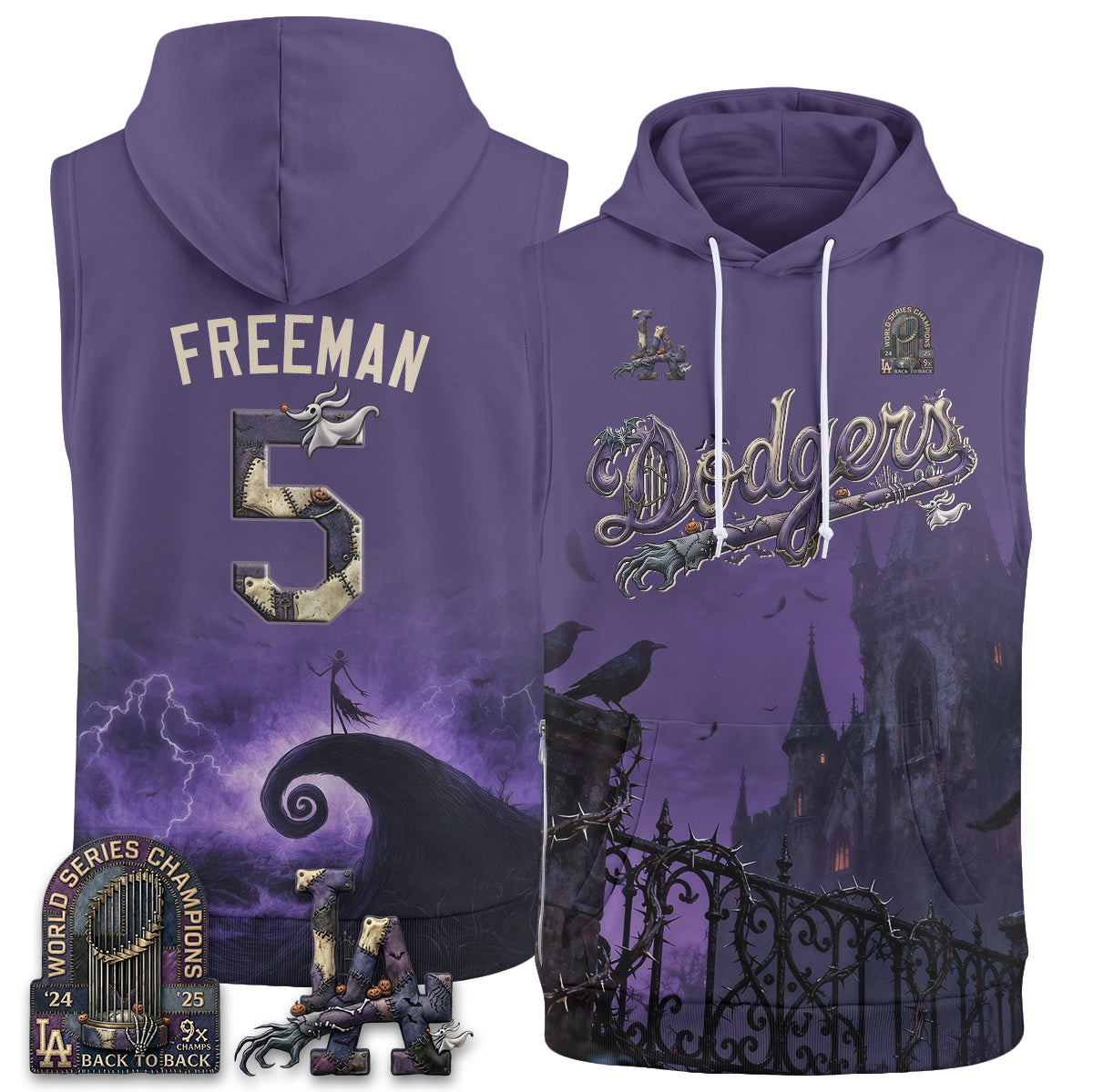 LAD Nightmare Edition Sleeveless Hoodie Tank Top - Printed
