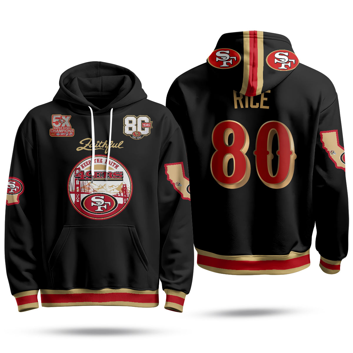 SF Faithful to The Bay Hoodie - Stitched