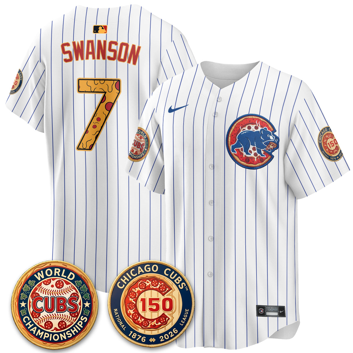 Chicago Cubs Deep Dish Pizza Vapor Limited Jersey - Stitched