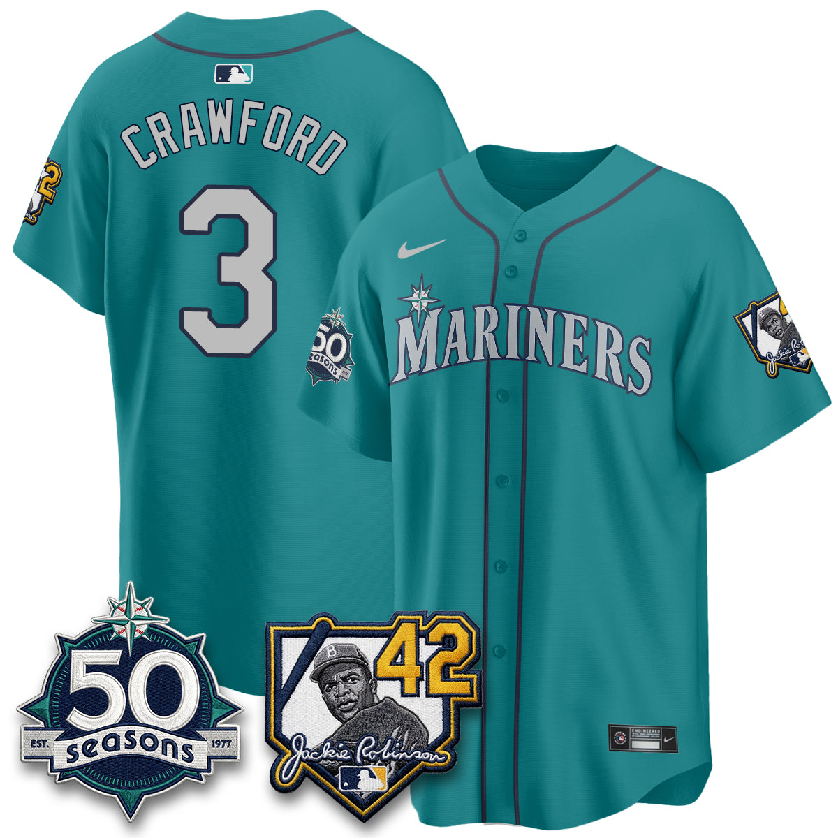 SEA 2026 Jackie Robinson New Era Vapor Limited Jersey - All Stitched