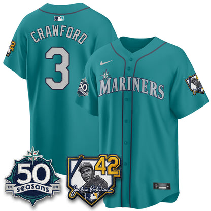 SEA 2026 Jackie Robinson New Era Vapor Limited Jersey - All Stitched