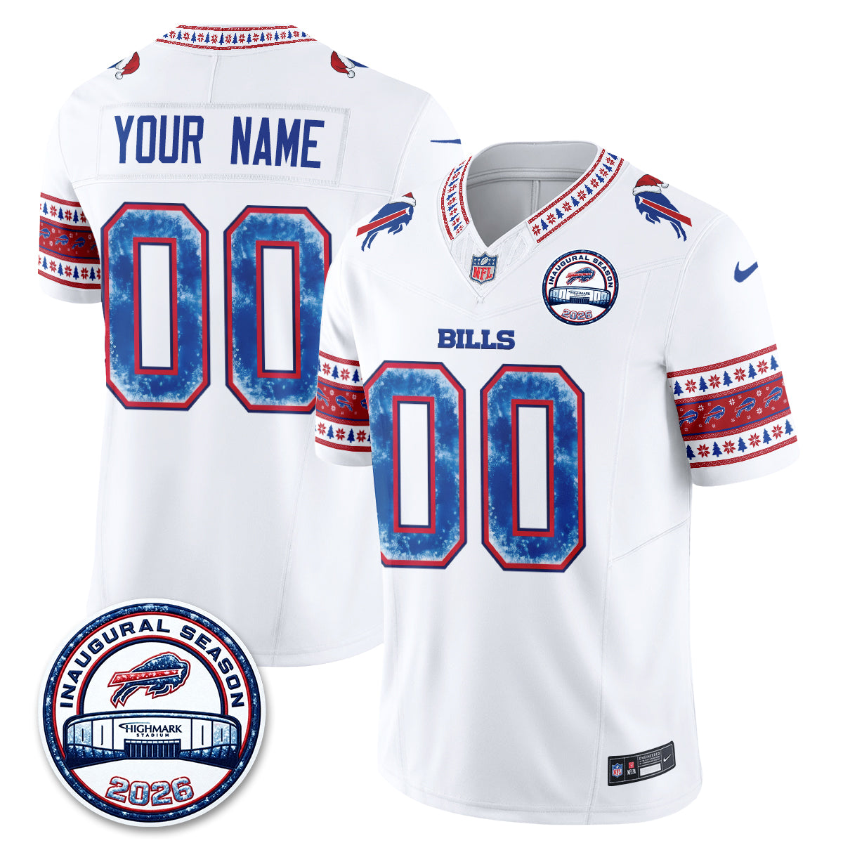 BUF Xmas Edition Vapor Custom Jersey - Stitched