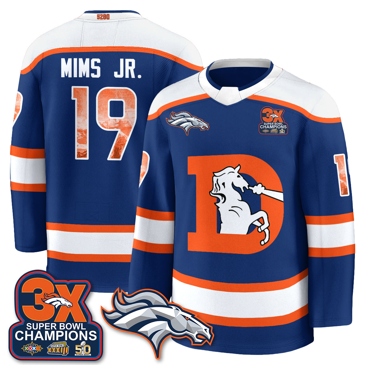 DEN Fan Gear Edition Hockey Jersey - Stitched