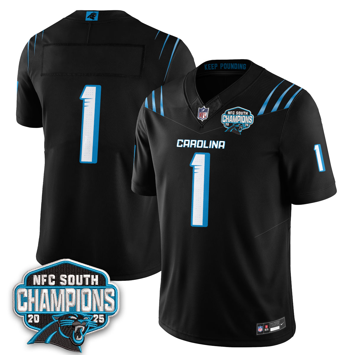 Carolina Panthers Fangear Edition Vapor Jersey - Stitched