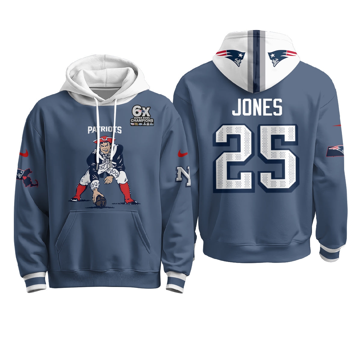 NE Minuteman Edition Fleece Hoodie - Printed