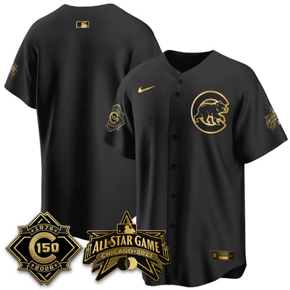 Chicago Cubs 2027 All Star Game Gold Edition Vapor Jersey - Stitched