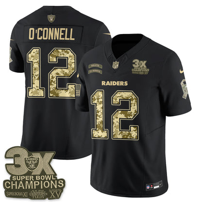 Las Vegas Raiders 2026 Salute to Service V2 Vapor Jersey - Stitched