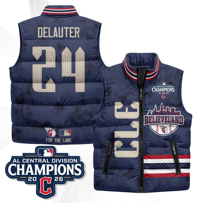 CLE Believeland Puffer Vest - Printed