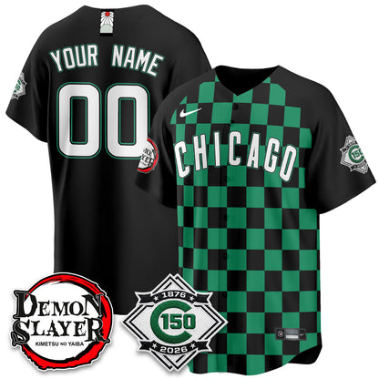 Chicago Cubs Demon Slayer Vapor Limited Custom Jersey - Stitched