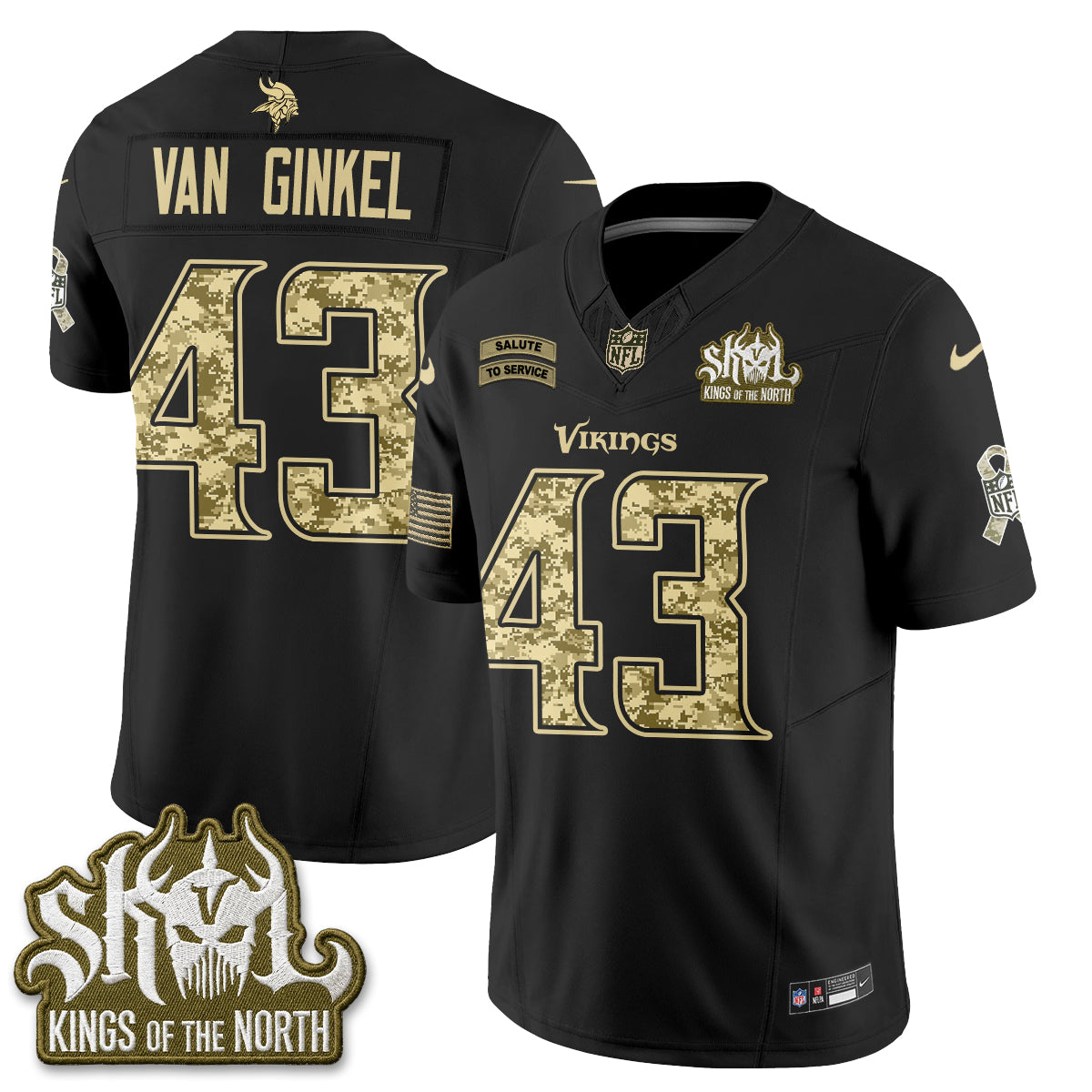 MIN 2026 Salute to Service V2 Vapor Jersey - Stitched