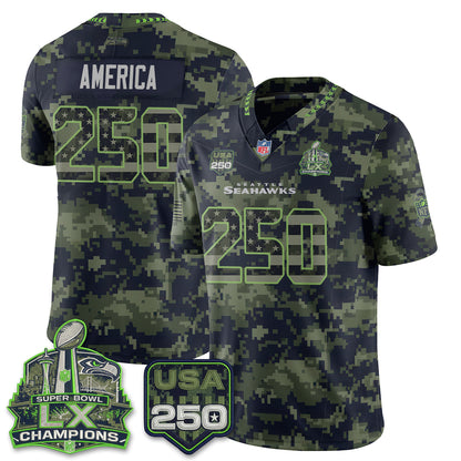 Seattle Seahawks 2026 Salute to Service Edition Vapor Jersey - Stitched