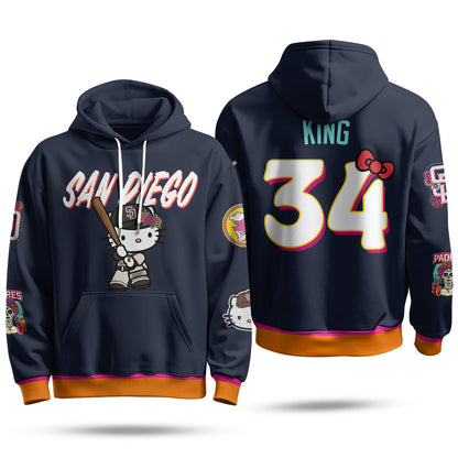 SD x Meow KT Fleece Hoodie - Printed