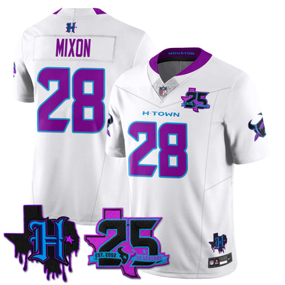 HOU 25th Seasons in 2026 DJ Screw Vapor Limited Jersey - All Stitched