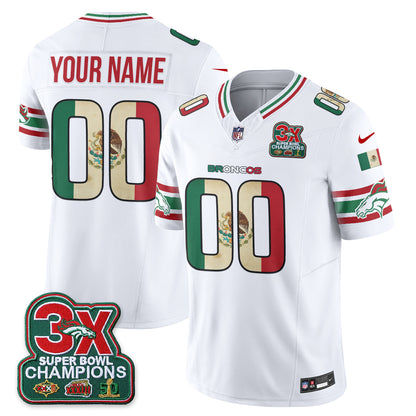 DEN Mexico Edition Vapor Custom Jersey - Stitched