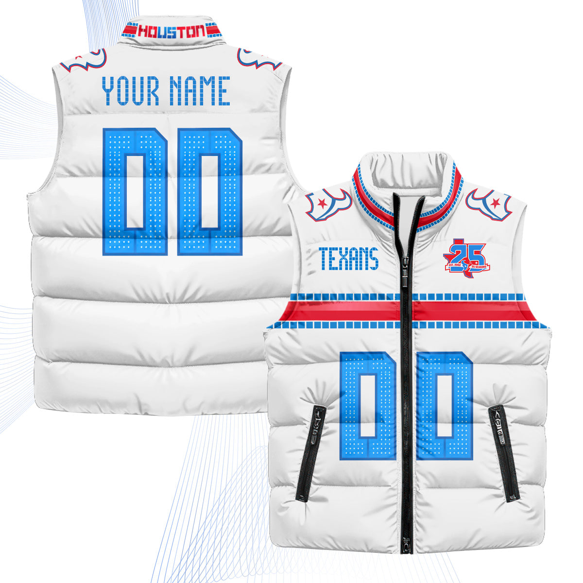 HOU 2026 Rivalries Custom Puffer Vest - Printed