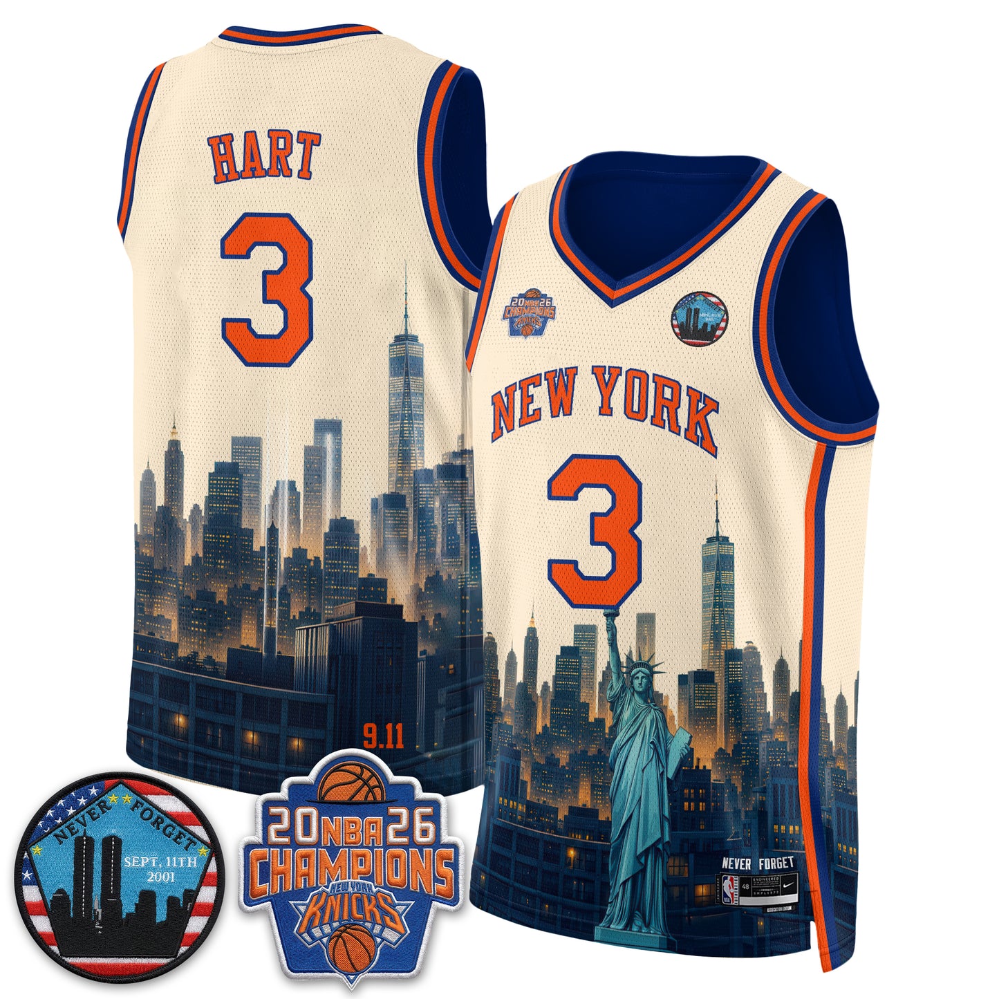 NYK Skyline Never Forget 9/11 Edition Vapor Jersey - Printed