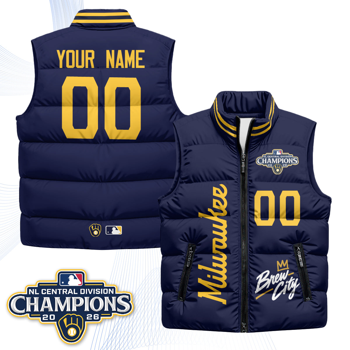 MIL "Brew City" Custom Puffer Vest V2 - Printed