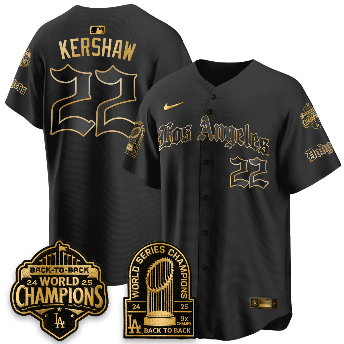 LAD WS Champions Back 2 Back Patch Vapor Premier Limited Gothic Edition Jersey - All Stitched