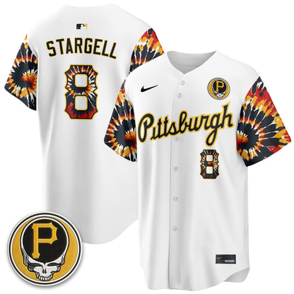 Pittsburgh Pirates x Grateful Dead Vapor Limited Jersey - Stitched