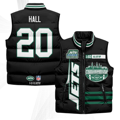 New York Jets Gotham City Puffer Vest - Printed