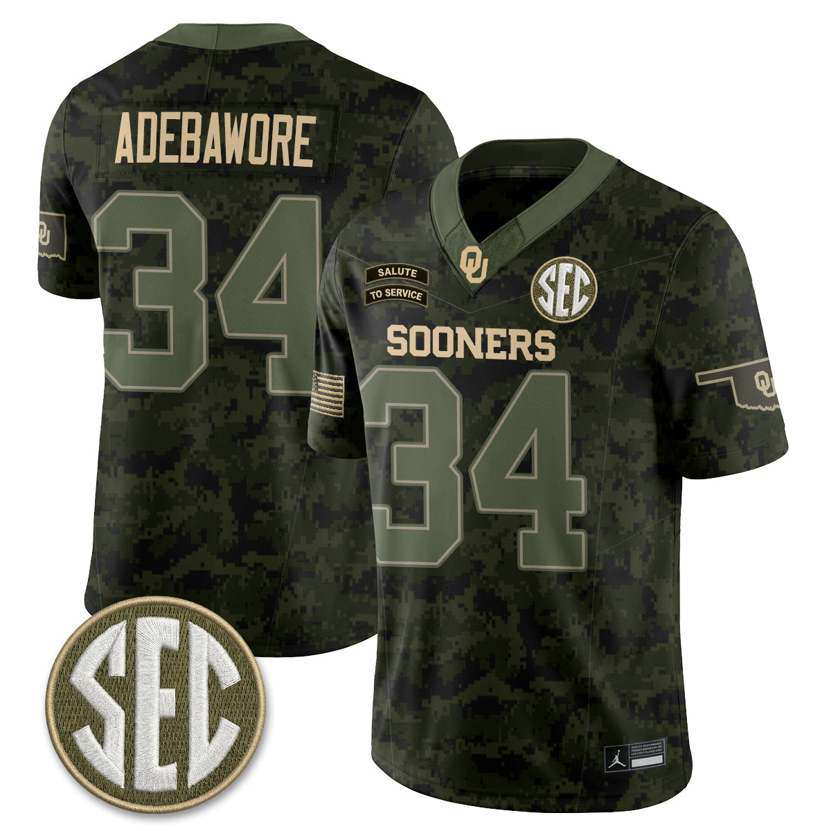 OU 2026 Salute to Service Vapor Jersey - Stitched