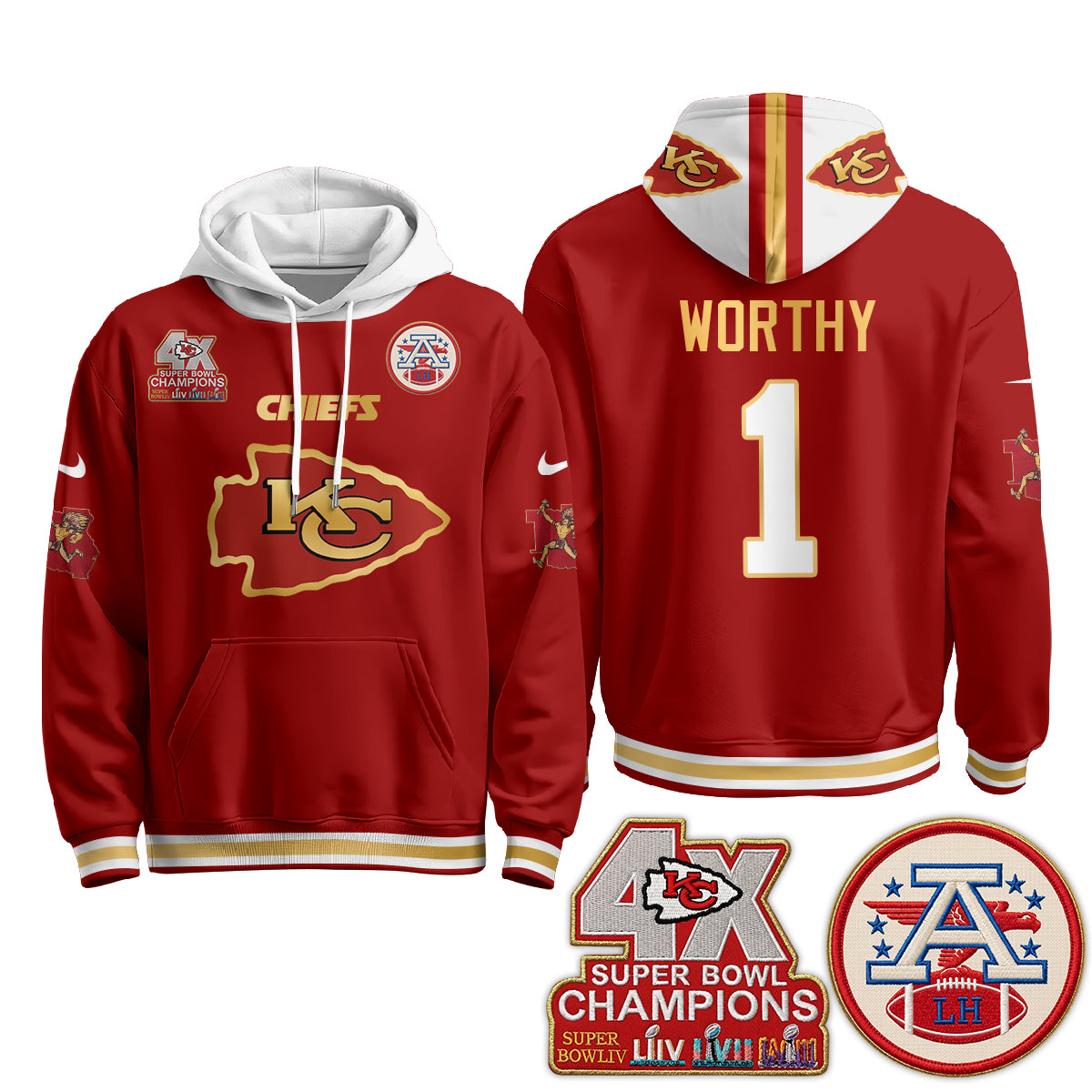 KC 4X Champs Gold Edition Hoodie - Stitched