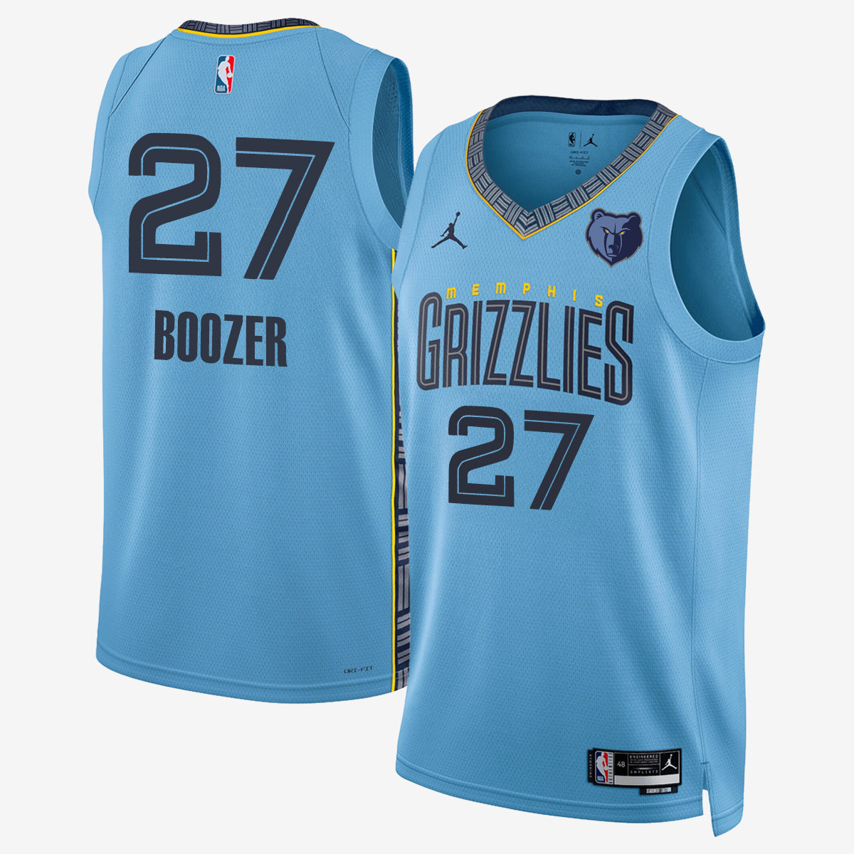 Memphis Grizzlies 2026 Basketball Pick #3 & #21 Vapor Jersey - Stitched