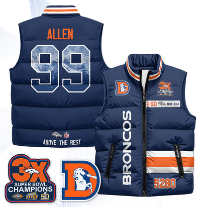 DEN "Mile High" Puffer Vest - Printed