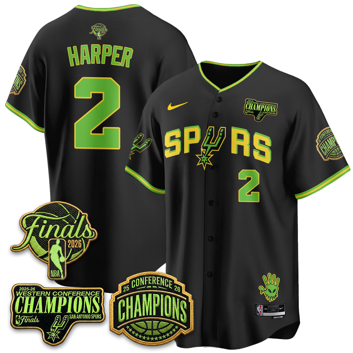 San Antonio Spurs 2026 Basketball Alien Style Vapor Jersey - Stitched