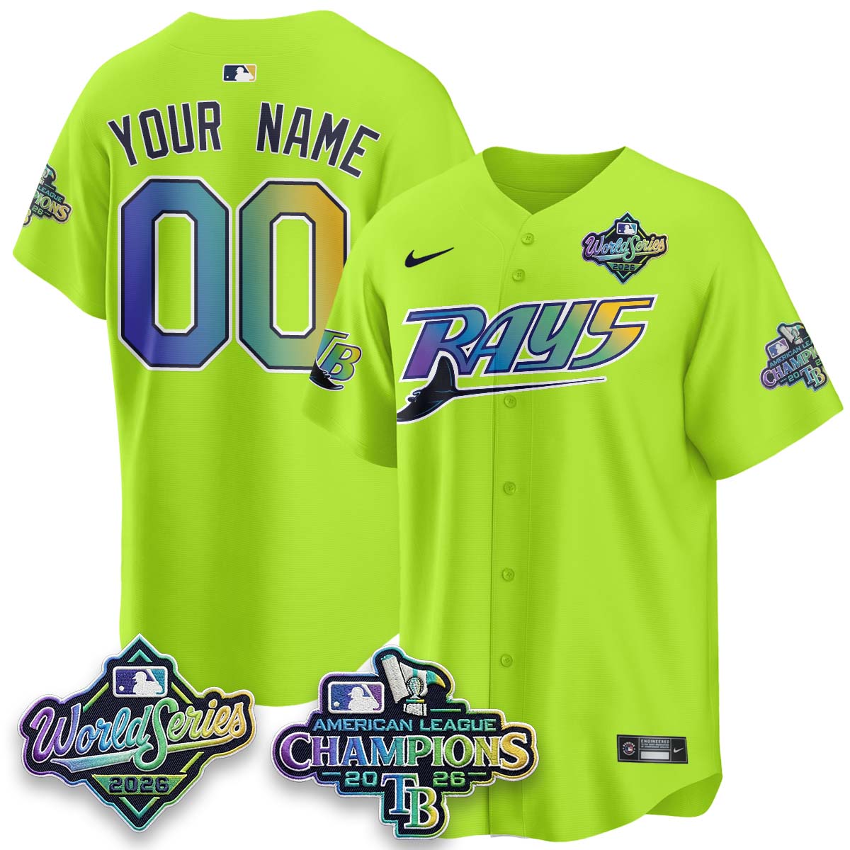 TB 2026 AL Champions Limited Custom Vapor Jersey - Stitched