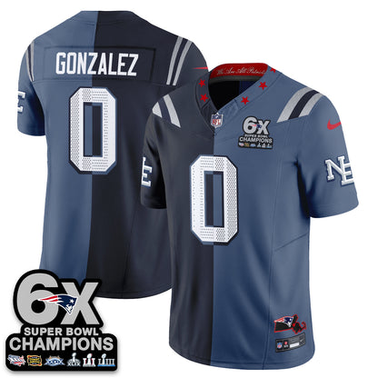 New England Patriots Rivalries Split Edition Vapor Jersey - Stitched