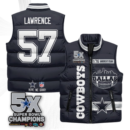 DAL "America's Team" Puffer Vest - Printed