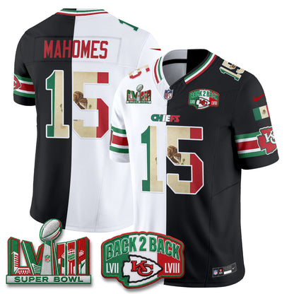 Kansas City Chiefs Mexico Split Edition Vapor Jersey - Stitched