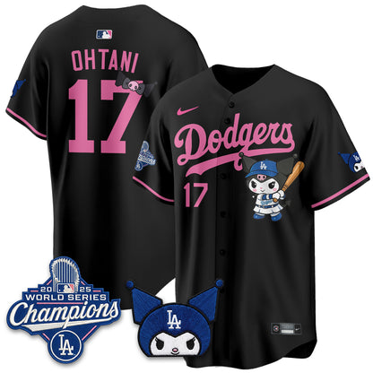 Los Angeles Dodgers Kuromi Edition Vapor Jersey - Stitched