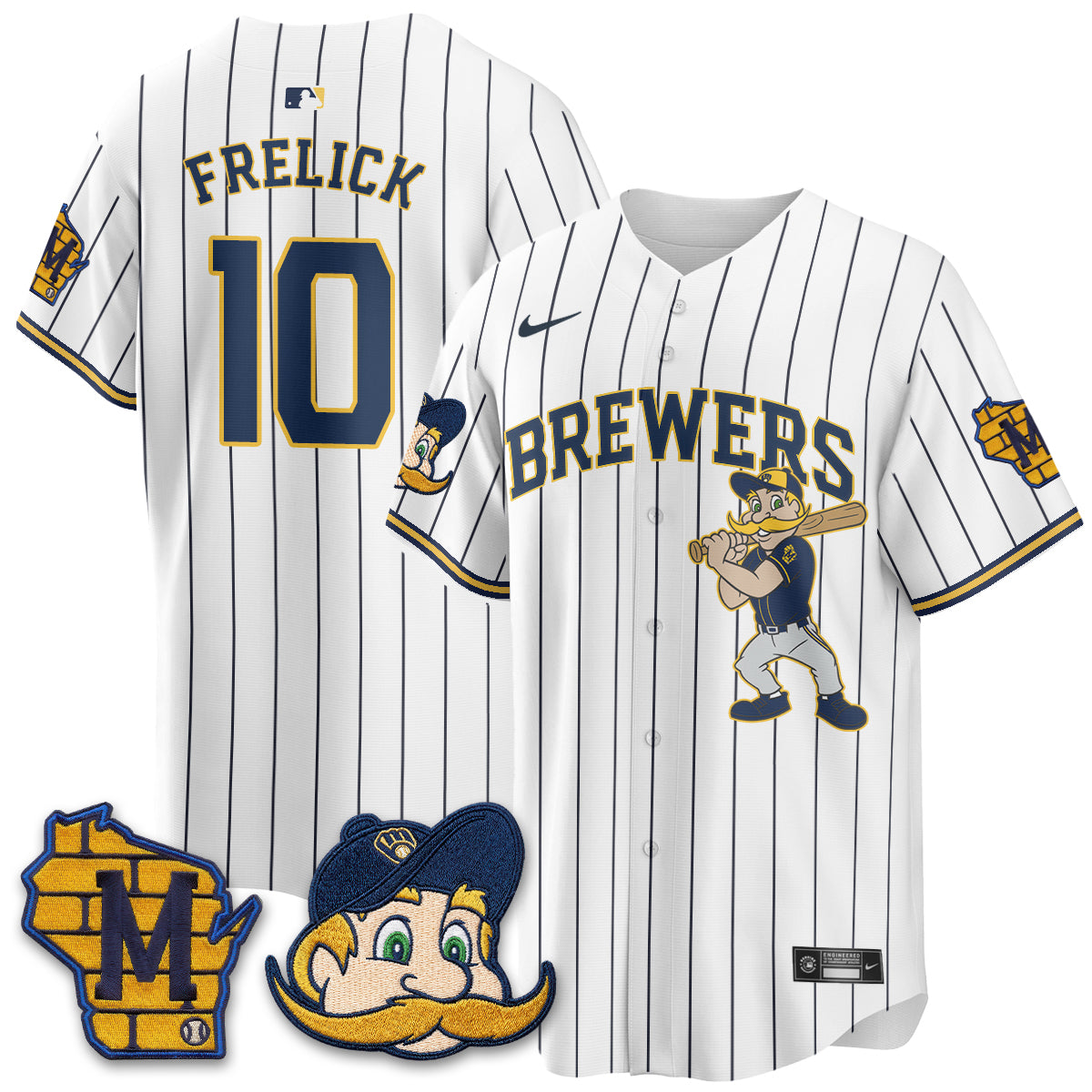Milwaukee Brewers Bernie Edition Vapor Jersey - Stitched