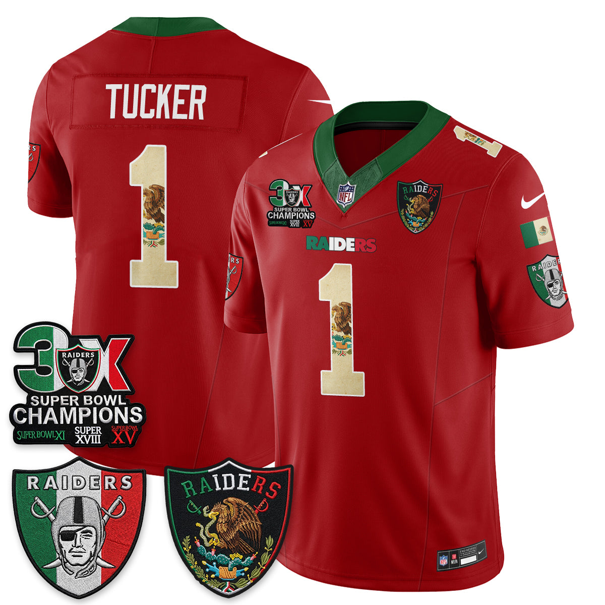 LVR 3X Champs Mexico Edition Vapor Jersey - Stitched