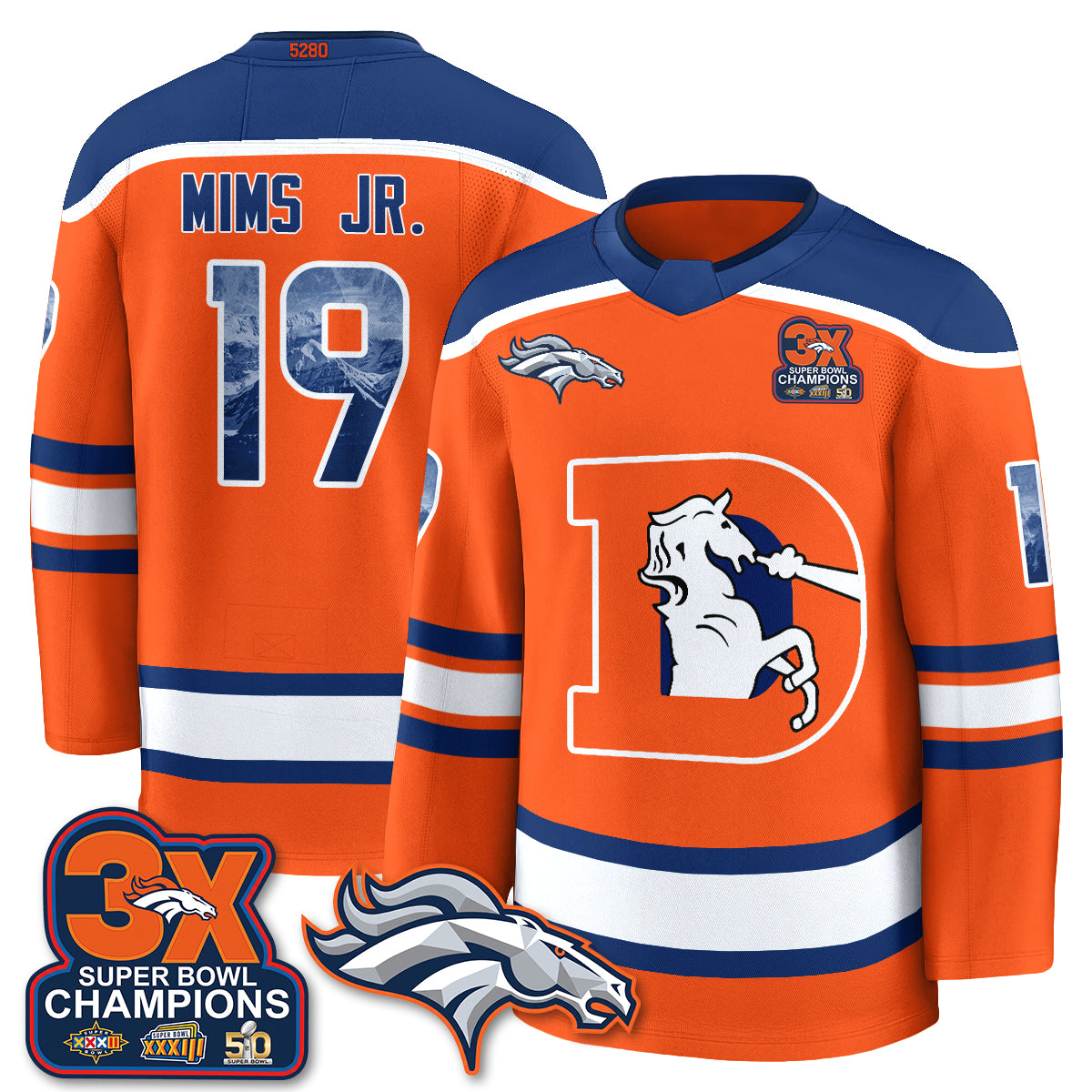 DEN Fan Gear Edition Hockey Jersey - Stitched