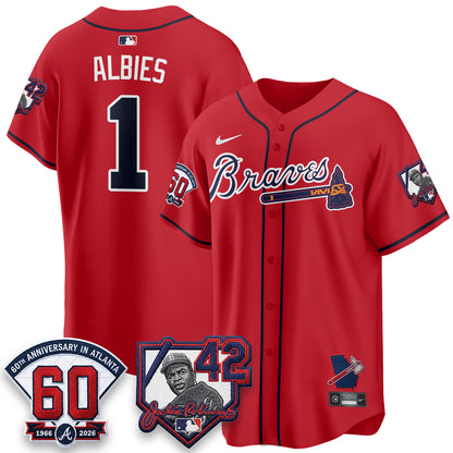 ATL 2026 Jackie Robinson Day Vapor Limited Red Jersey - All Stitched