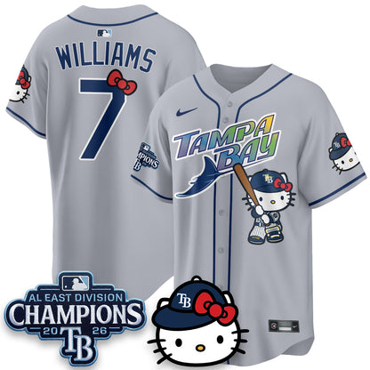 Tampa Bay Rays x Meow KT 2026 AL East Champs Vapor Jersey - Stitched