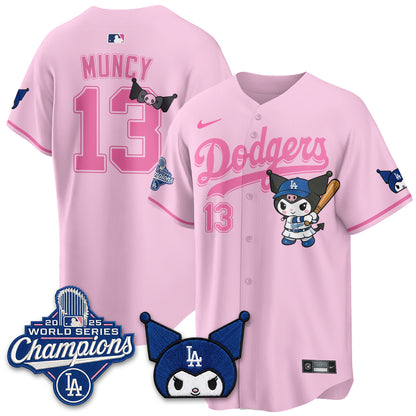 Los Angeles Dodgers Kuromi Edition Vapor Jersey - Stitched