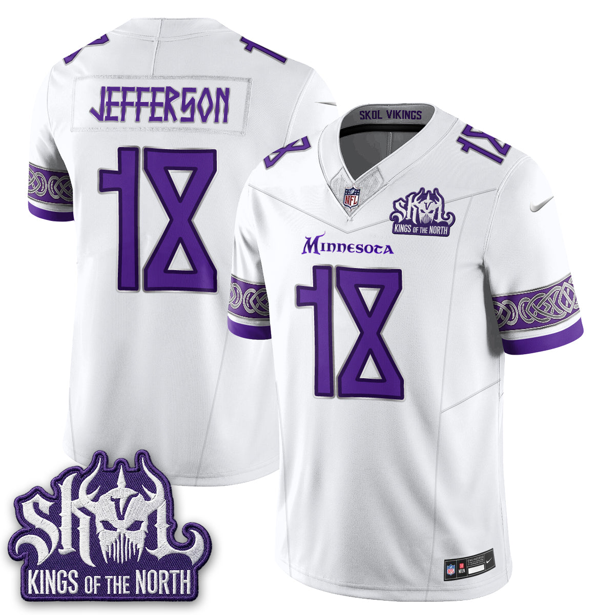 MIN  Warrior Skol Patch Vikings Font Edition  - Stitched (2)