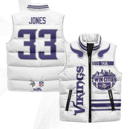 Minnesota Vikings Twin City Puffer Vest - Printed