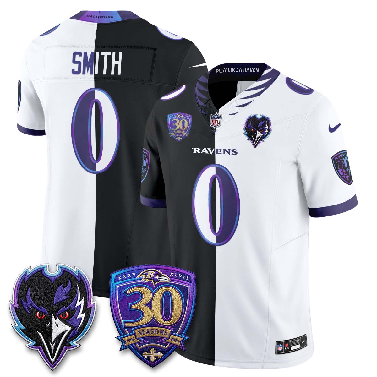 Baltimore Ravens The Next Flight Split Vapor Jersey - Stitched