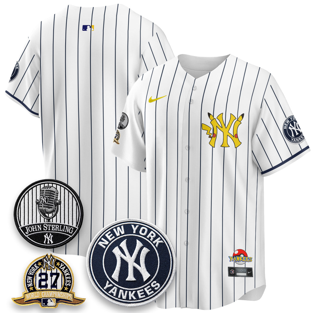 NYY x PKM Cartoon Limited Jersey -  Stitched