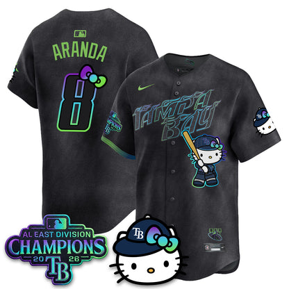 Tampa Bay Rays x Meow KT 2026 AL East Champs Vapor Jersey - Stitched