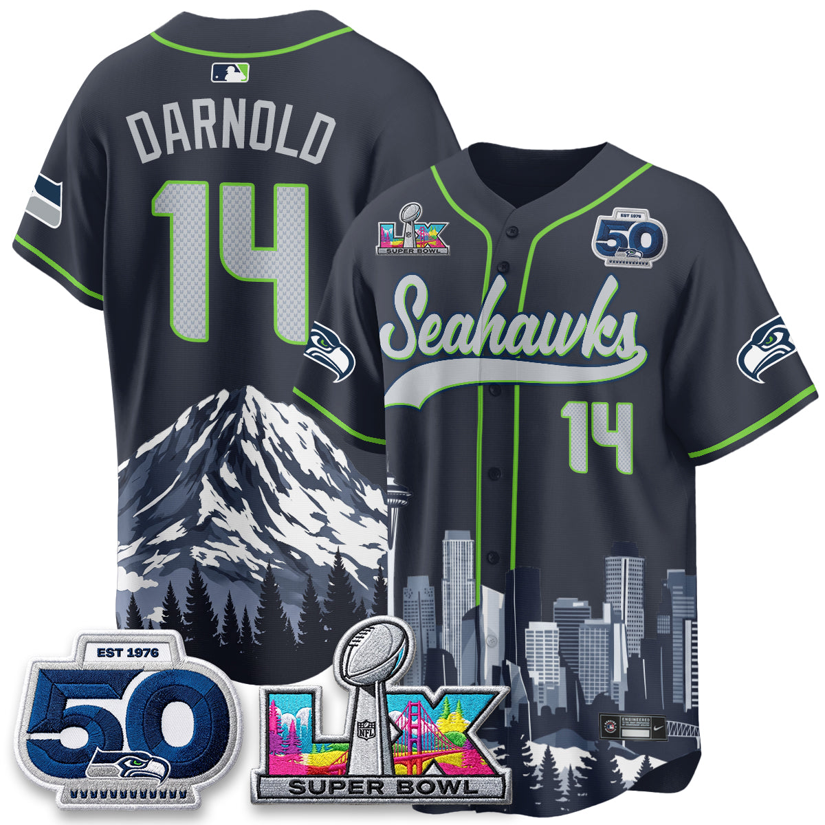 Seattle Seahawks City Edition Vapor Baseball Jersey - Stitch